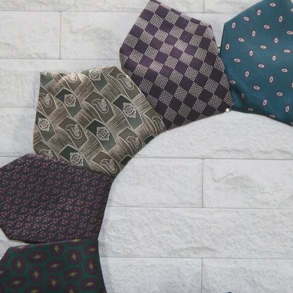 HAND CRAFTED Wreath Christmas Upcycled Necktie Teal Purple Decor Holiday Season - Picture 5 of 11